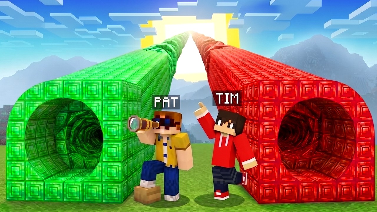 Pat SMARAGD vs. RUBIN TUNNEL KAMPF in Minecraft!