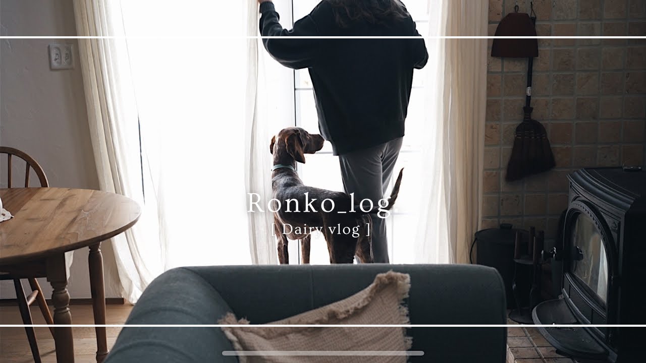 [ ぼっち休日vlog ] 運動量の多い大型犬と過ごす予定のない休日 | 大型犬のいる暮らし | おうちカフェ