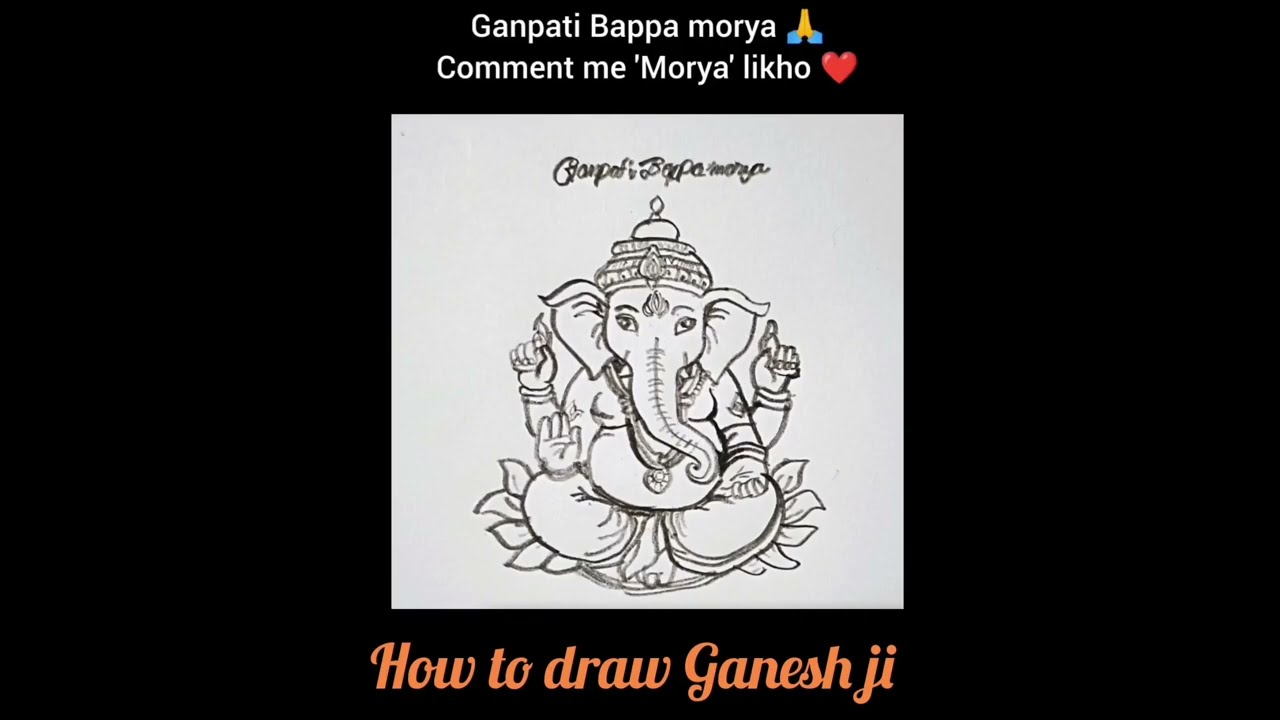 HOW TO DRAW EASY LORD Ganesha SKETCH STEP BY STEP 🙏✏️ 