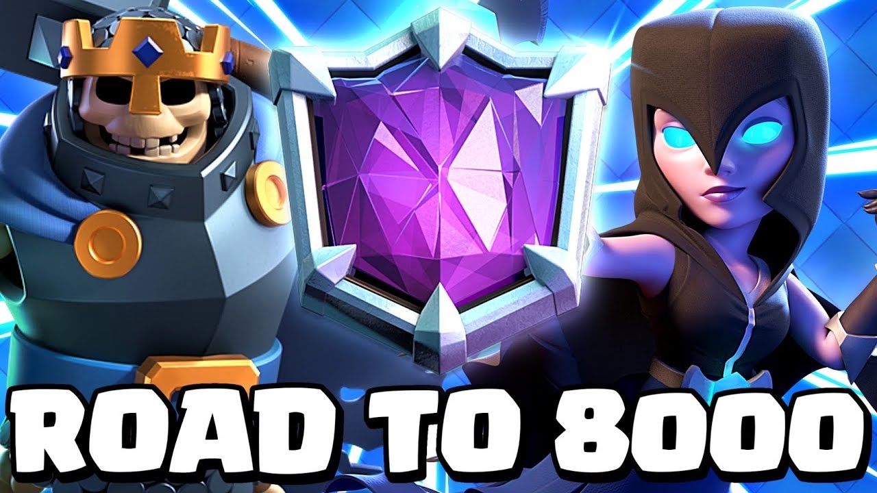 ROAD TO 8000 TROPHIES WITH GOLEM SKELETON KING DECK - Clash Royale