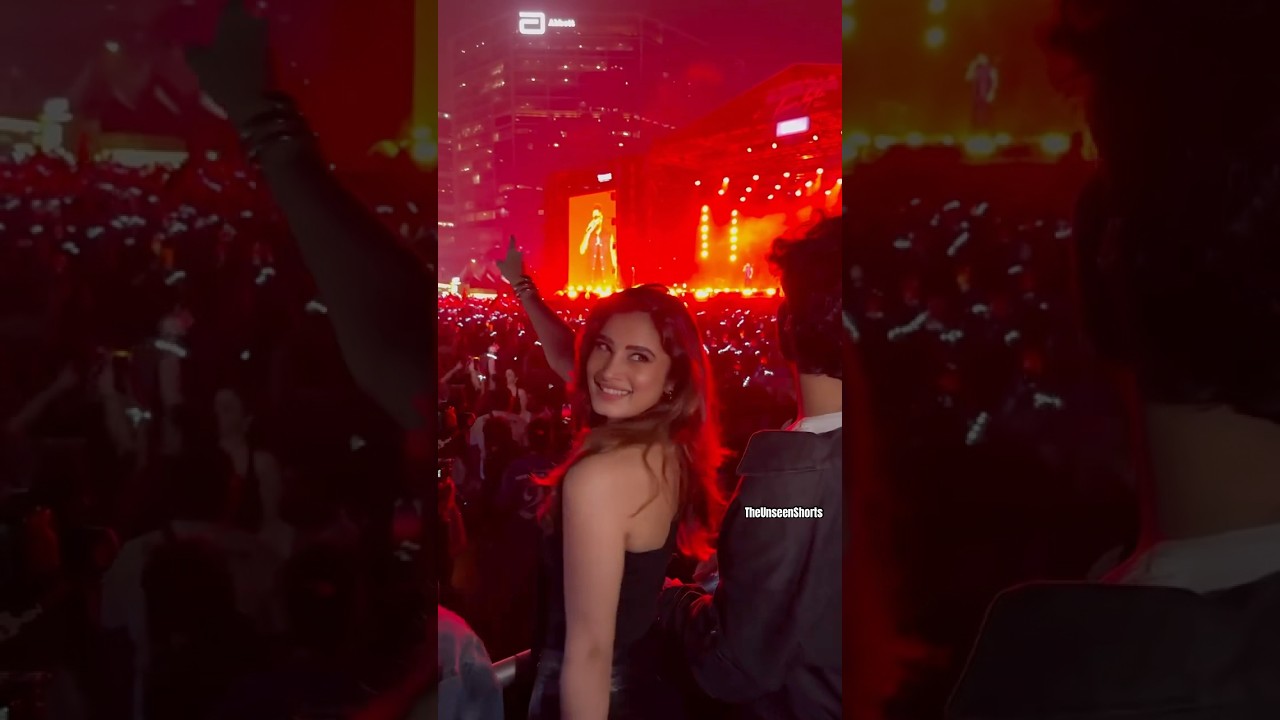 Rasha Thadani n Aaman Devgan in Karan Aujla&rsquo;s concert in mumbai|The Unseen Shorts #rashathadani