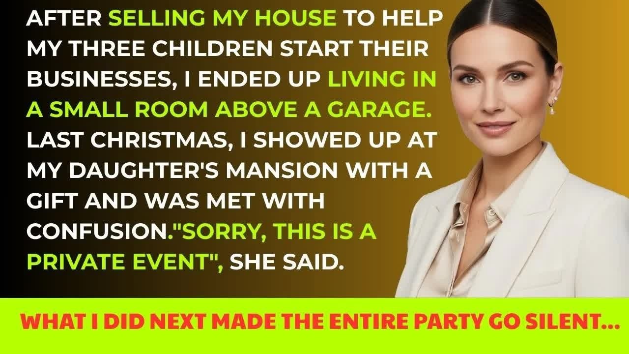I sold my house to help my kids  at christmas party they said sorry, this is a private event