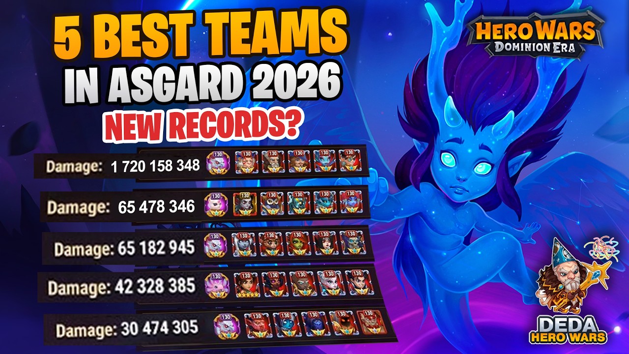 Best Teams 2026: Real Asgard attack logs from Top players. Hero-Wars: Dominion Era