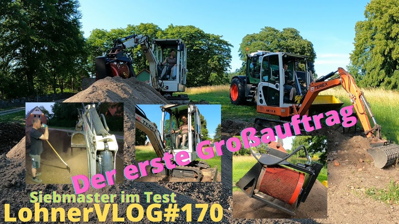 LohnerVLOG#170 Der erste Großauftrag für den Siebmaster 450/ Sieblöffel I Terex TC16 und Fendt Xylon
