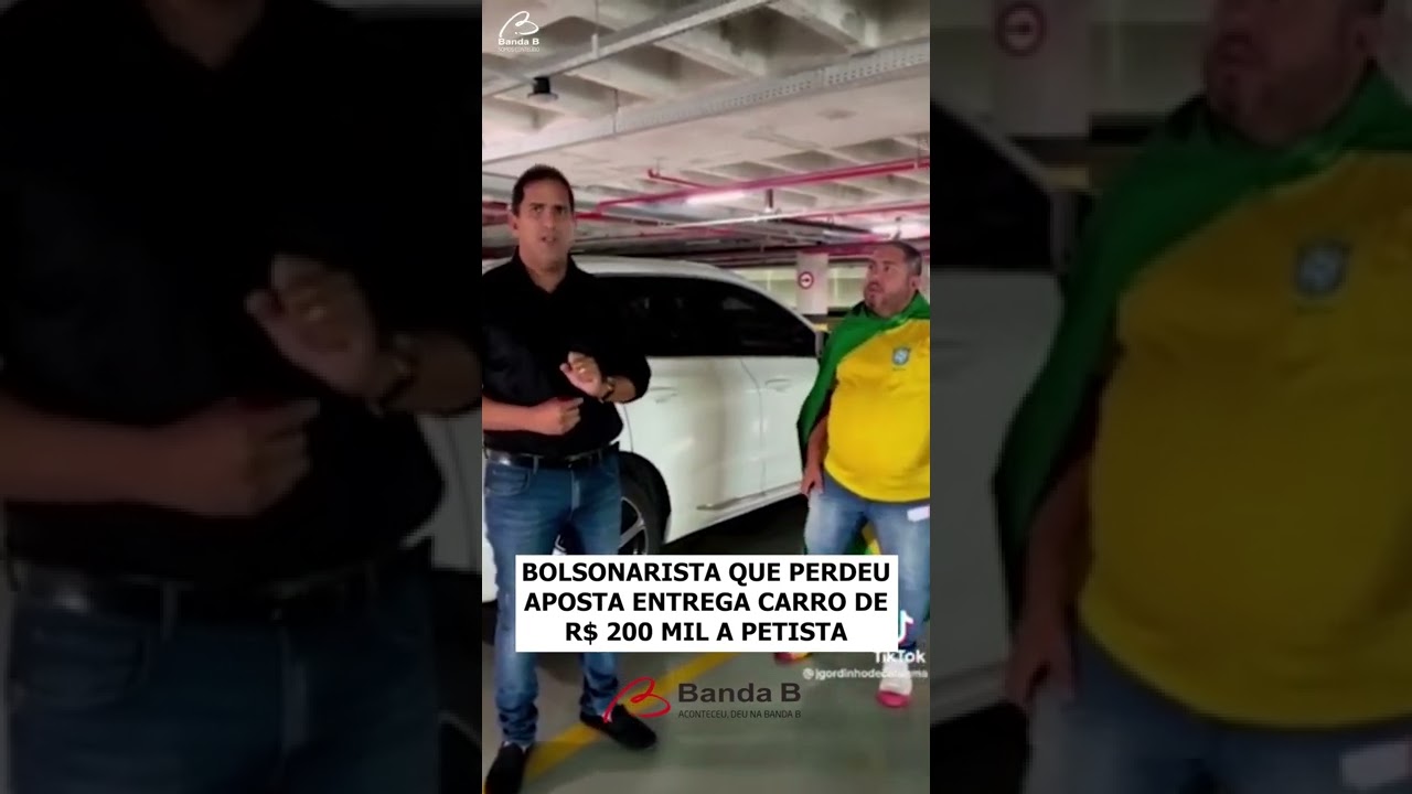 Bolsonarista que perdeu aposta para petista entrega carro de R$ 200 mil #shorts