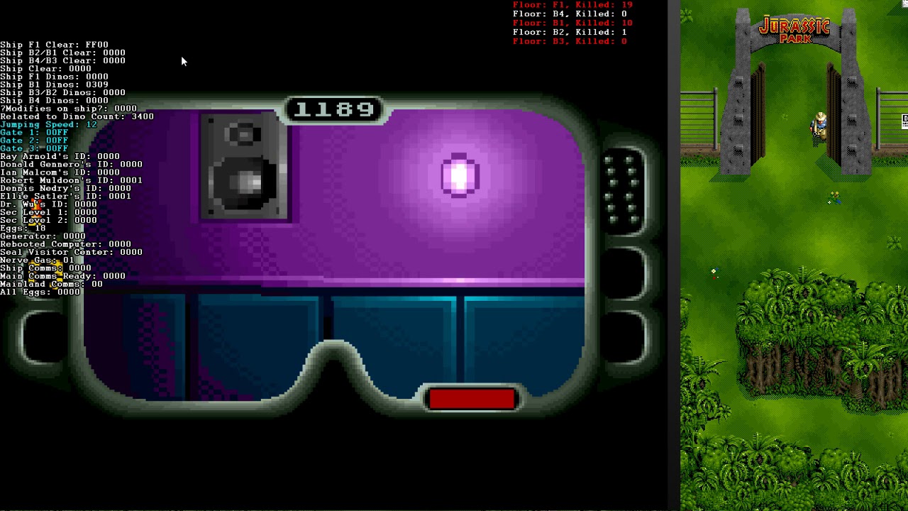 Jurassic Park (SNES) - Hidden Doors and New Glitches/Speedrun Tricks!