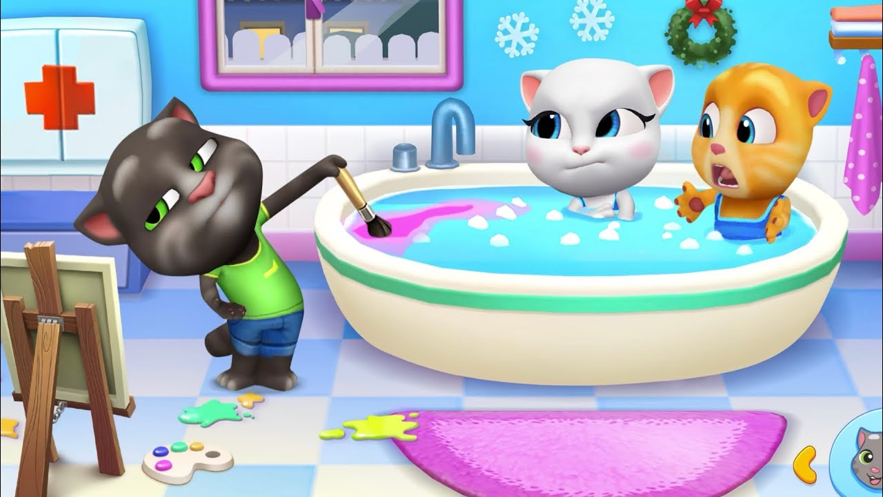 My Talking Tom Friends (iOS, Android) Gameplay Walkthrough (Outfit7) - HD | Mini Games