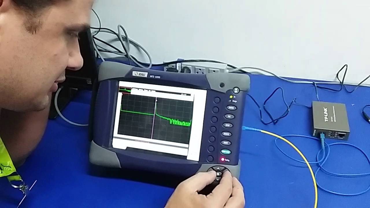 Medição com OTDR em fibra ativa.