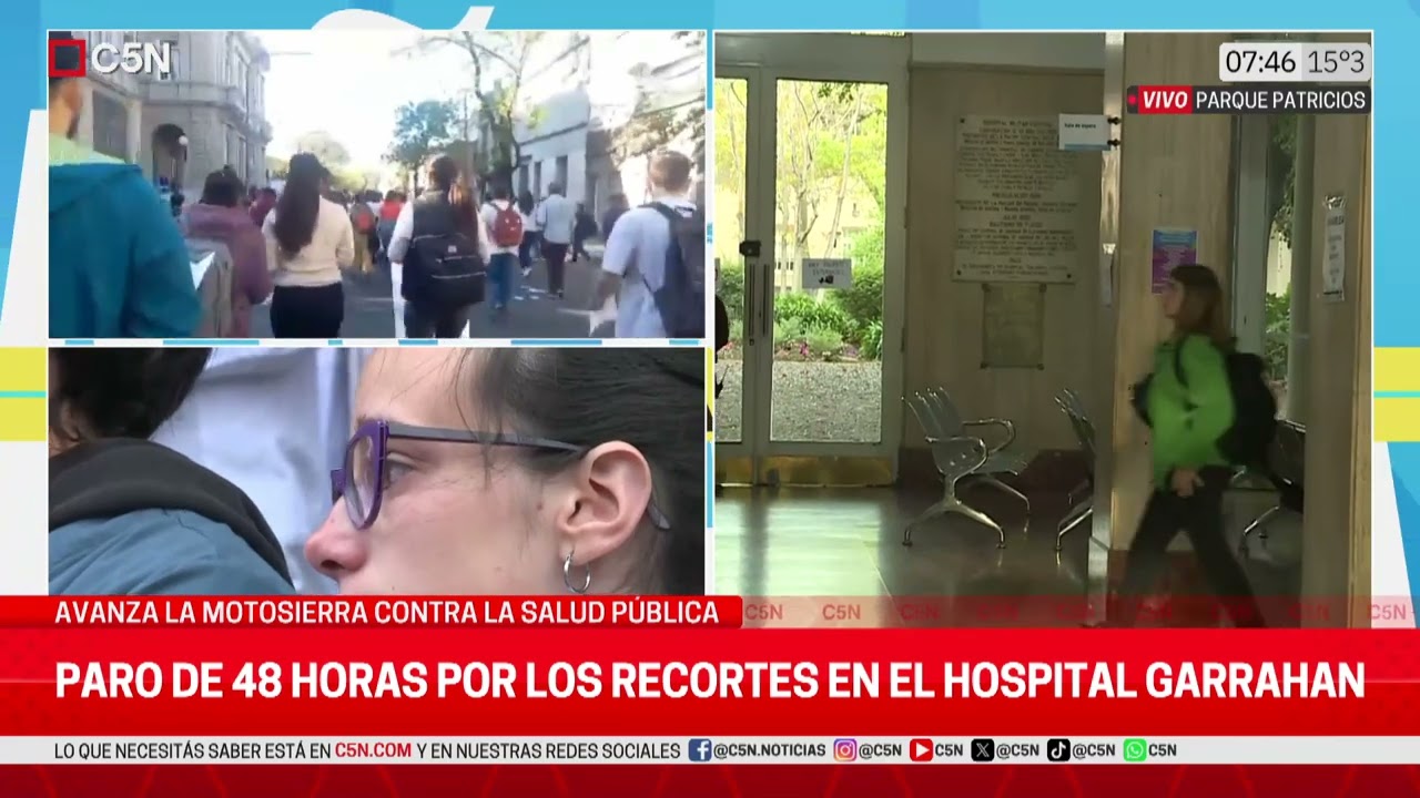 HOSPITAL GARRAHAN: TRABAJADORES REALIZAN un PARO de 48 HORAS y se MOVILIZAN a PLAZA de MAYO