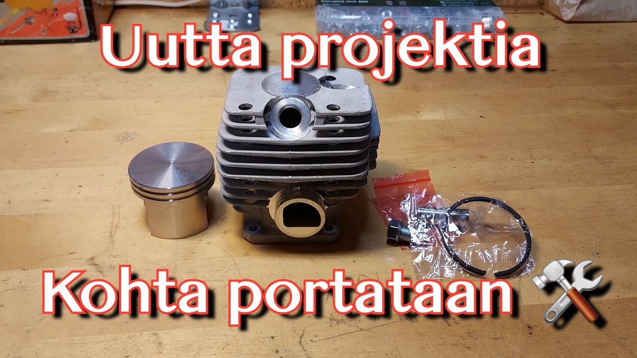 Uusi sylinteri ja mäntä Stiiliin, ensin tietysti pikkuisen portataan 💥