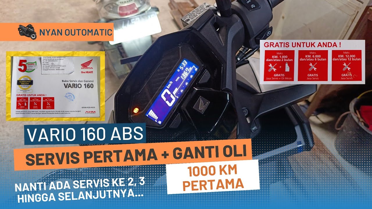 First To Kapella HONDA! First Service Action After 1000 km Honda Vario 160 ABS