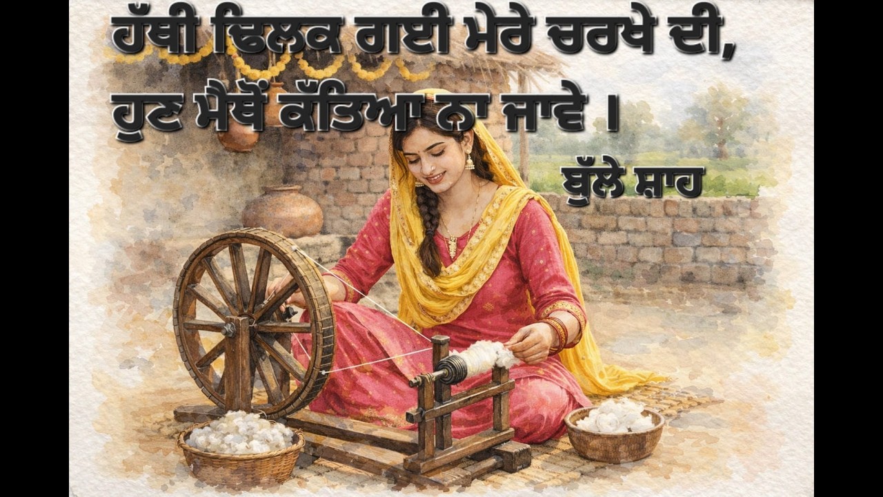 ਹੱਥੀ ਢਿਲਕ ਗਈ ਮੇਰੇ ਚਰਖੇ ਦੀ | Punjabi Sufi Folk Song | Virah & Trinjan Geet
