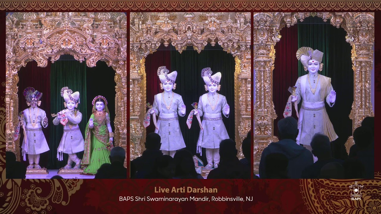 BAPS Shri Swaminarayan Mandir - Robbinsville, NJ - Live Sandhya Arti