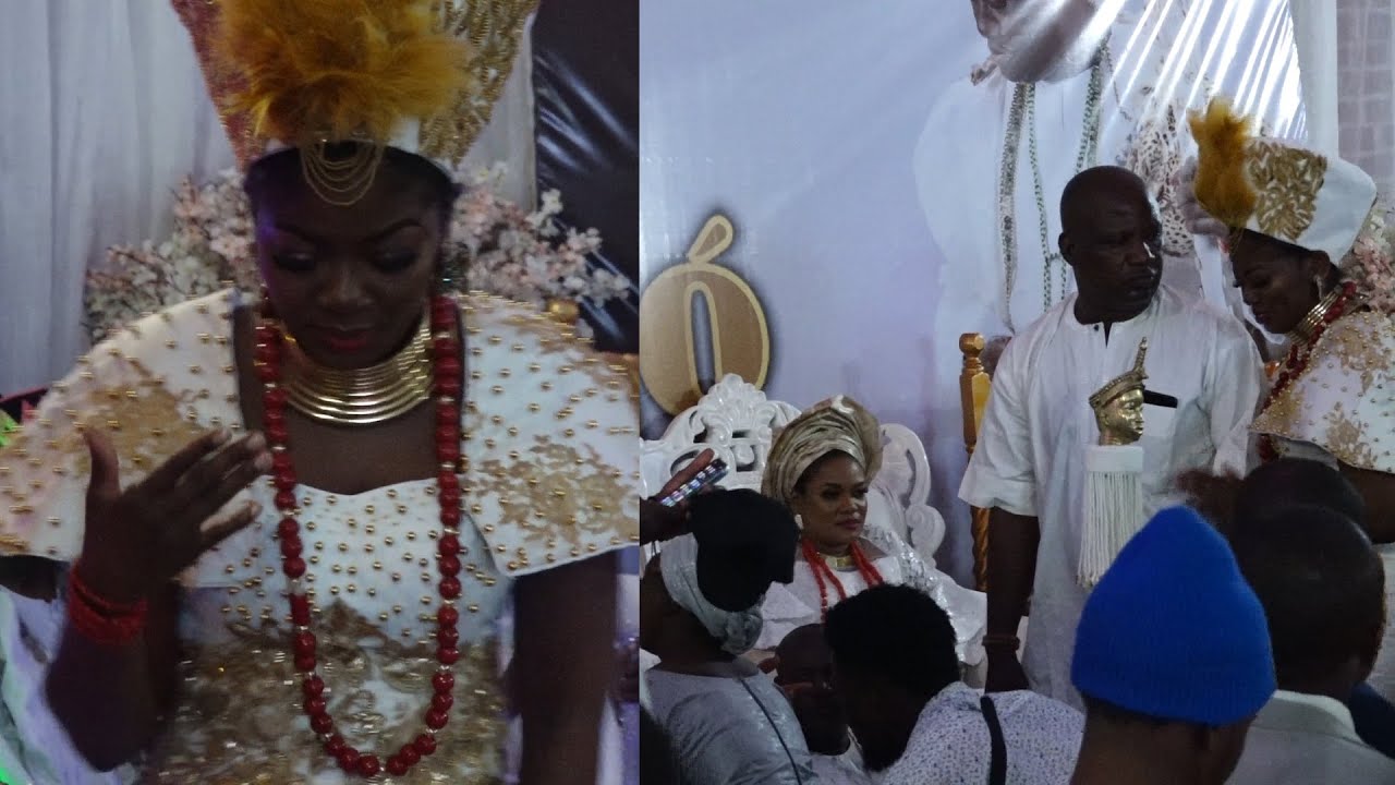 OLORI ASHLEY GREET HER SENIOR WIFE OLORI MARIAM OGUNWUSI IN THE PRESENCE OF OONI OF IFE