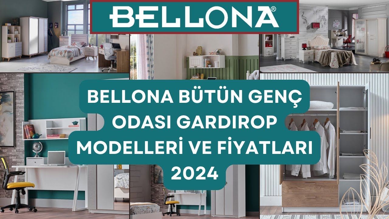 Bellona Genç Odası Gardırop ve Elbise Dolabı Modelleri 2024