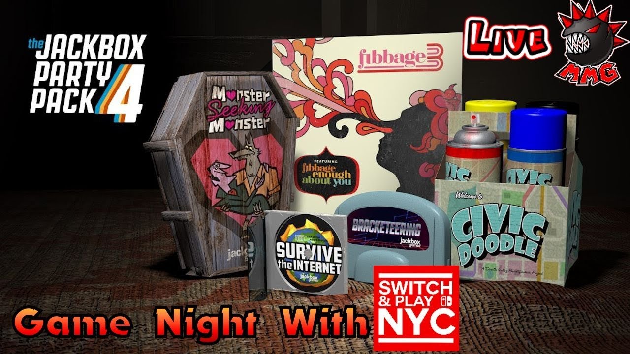 Jackbox Party Pack 4 Game Night with Switch and Play NYC and Sponsors!