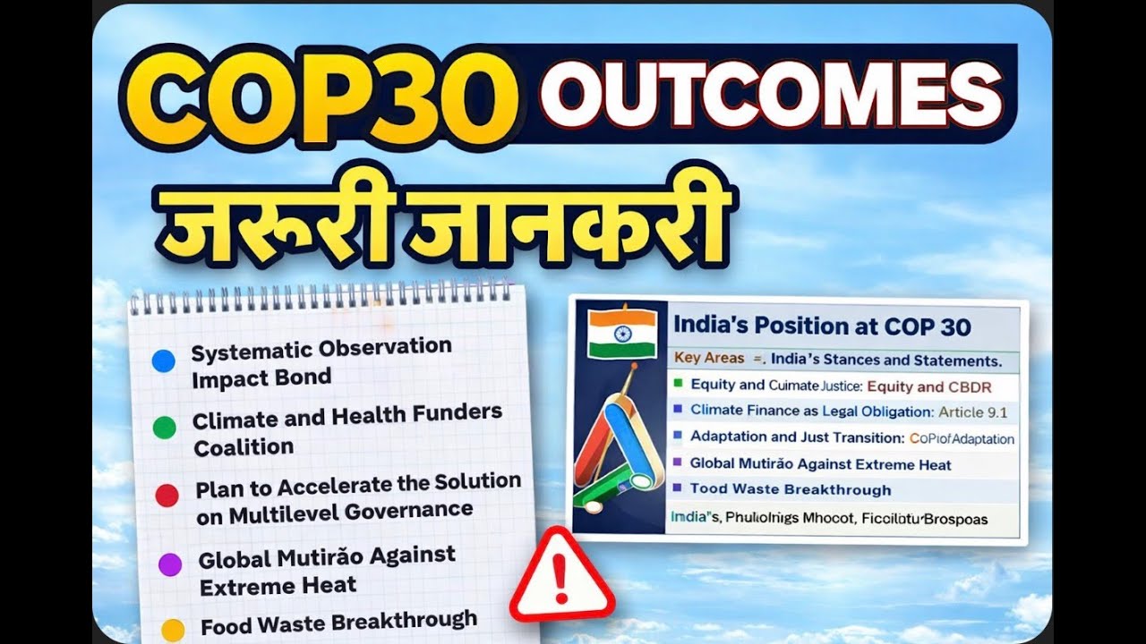 Environment | Vision IAS | November 2025 | Current Affairs | COP 30