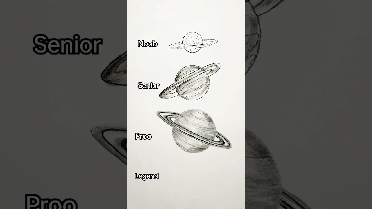 how to draw Saturn planet #saturn #planet #viral