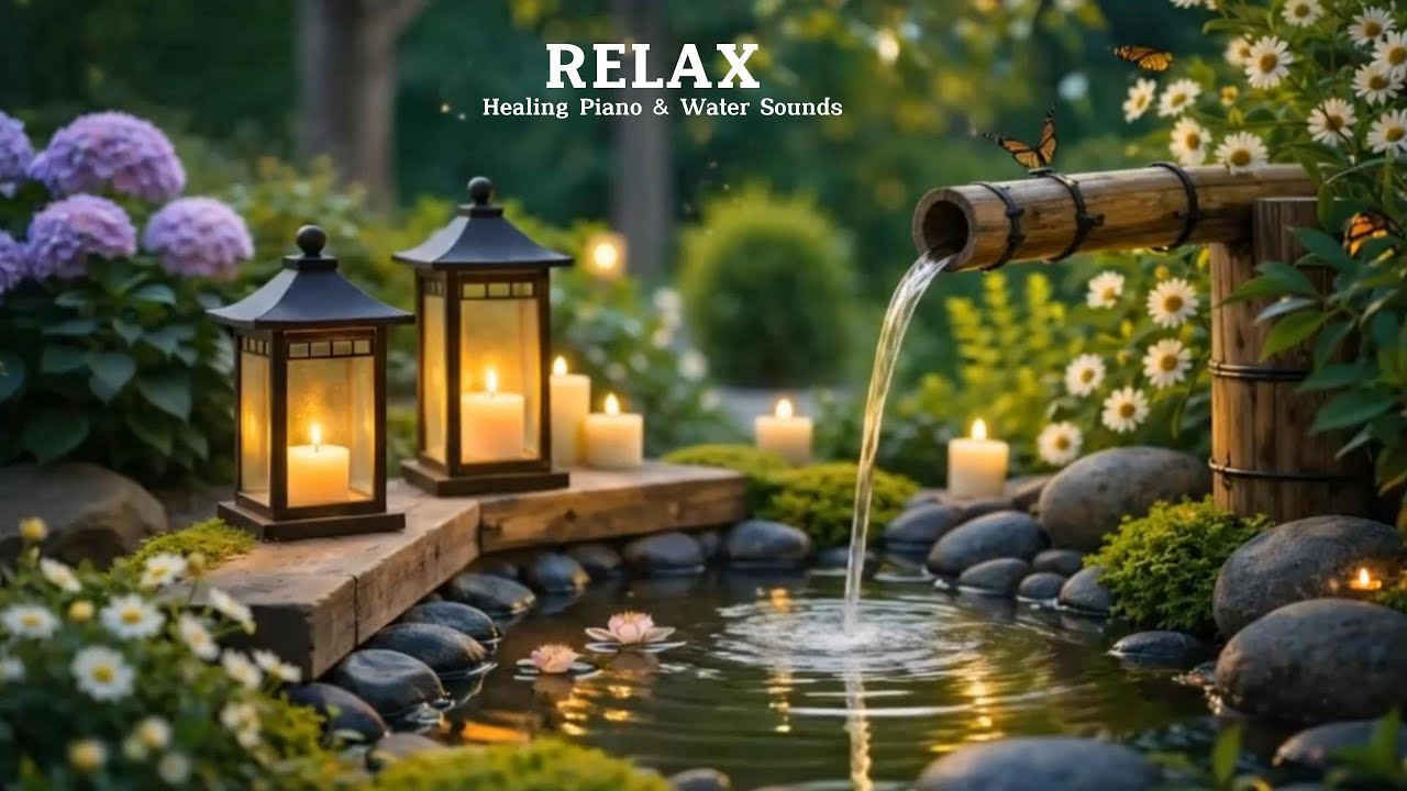 Healing Piano & Water Sounds for Stress Relief | Relax and Restore Your Mind