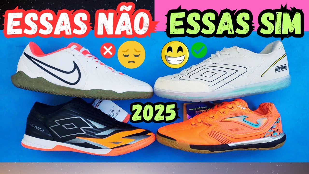 TE AJUDO ESCOLHER👀 5 CHUTEIRAS FUTSAL PRA NÃO COMPRAR☹ E 5 CHUTEIRAS QUE VC PODE COMPRAR😁 EM 2025‼🔥