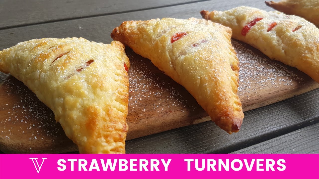 EASY STRAWBERRY TURNOVERS with puff pastry | EASY DESSERTS | Puff Pastry recipes ideas sweets
