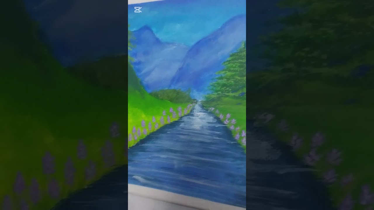 Easy landscape painting | Acrylic painting | Easy for beginners 
