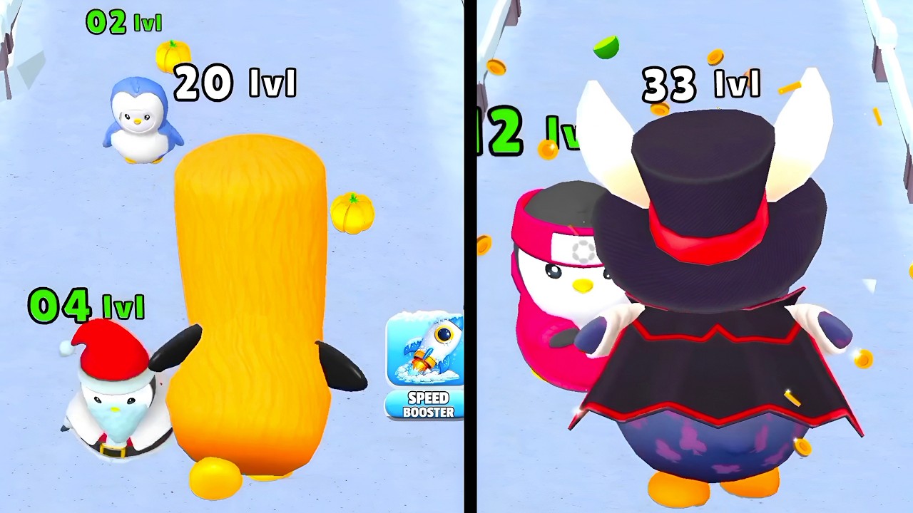 Penguin Evolution Max Level Gameplay | Max Merge Battle