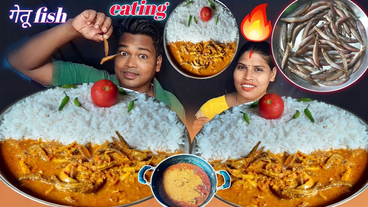 eating show | Traditional getup fish cooking | Fish curry with rice eating | mukbang fish eating