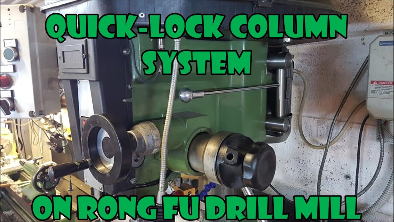 quick lock column system (Sistema di blocco rapido per colonna trapano fresa) - RONG FU DRILL MILL
