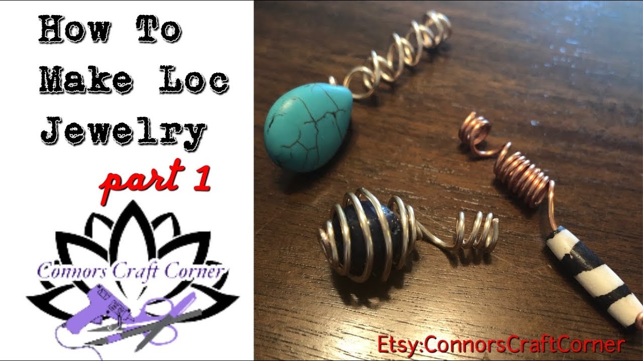 DIY Loc Jewelry Copper Coil With A Bead | How To | All Hair Types | Part 1