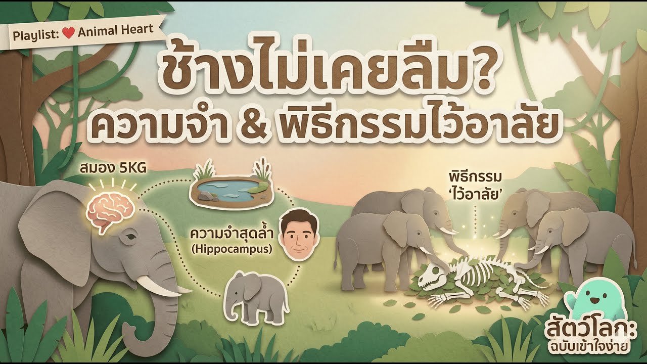 ช้างไม่เคยลืม? 🐘เรื่องจริงหรือแค่คำเปรียบเปรย? (ไขความลับสมอง 5 กิโลกรัมที่จำได้แม้กระทั่งความแค้น!)