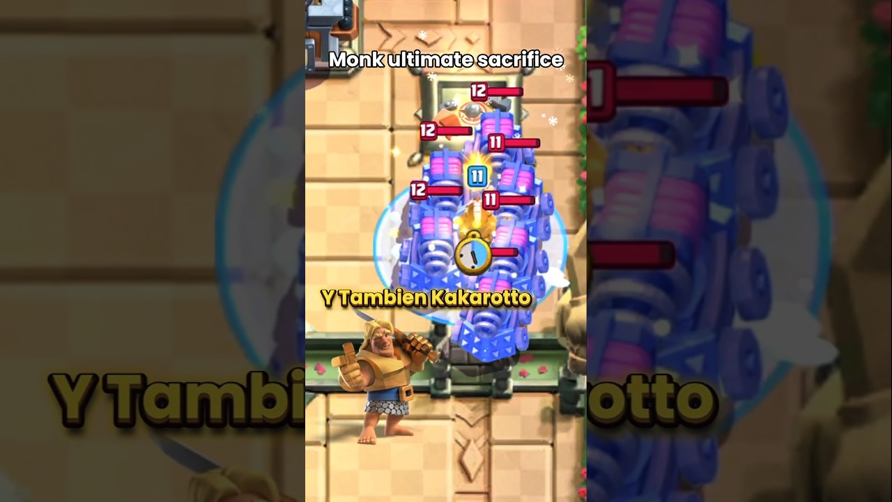 Monk ultimate sacrifice🌹 pt.2 #clashroyale #shorts