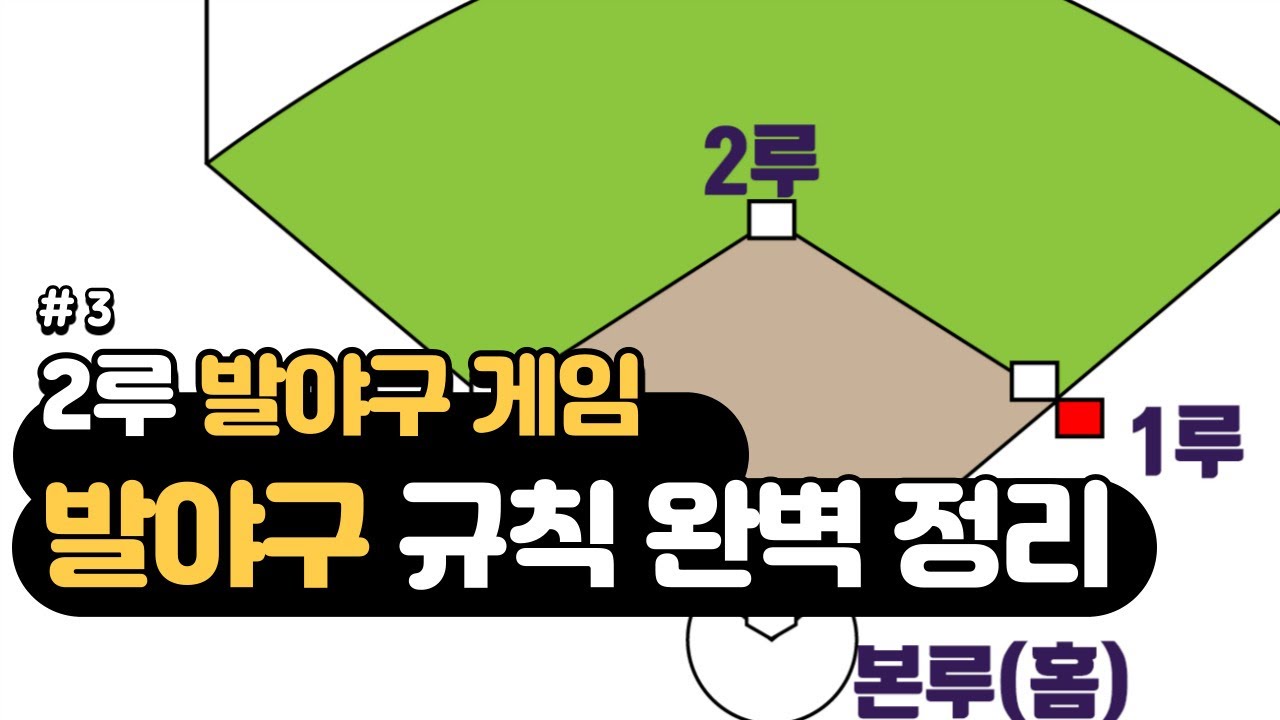 발야구 규칙 완벽 정리 #3 / 필드형 경쟁 / 온라인 체육 이론 / 2루 발야구 게임