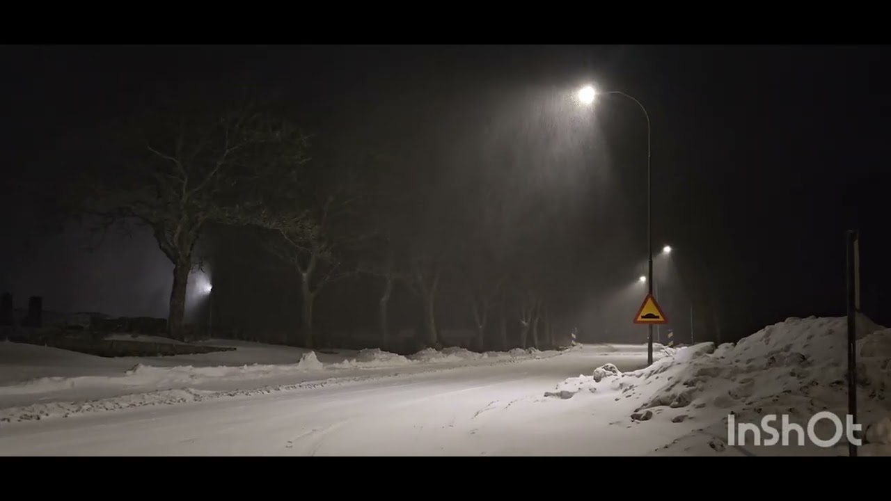 Snöstorm på Österlen plus plogbilen 12 februari 2026 😊