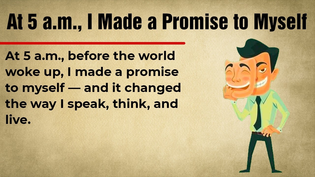 At 5 a.m., I Made a Promise to Myself || Graded Reader || Motivation