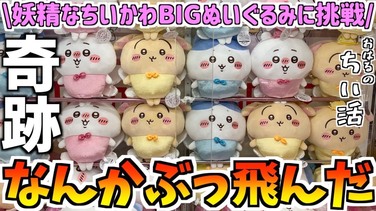 【ちいかわ】最新プライズ妖精なBIGぬいぐるみに挑戦！奇跡起きた【ちいかわクレーンゲーム】【ちいかわグッズ】【chiikawa】【UFOキャッチャー】【おはるのちい活】【ちい活vlog】
