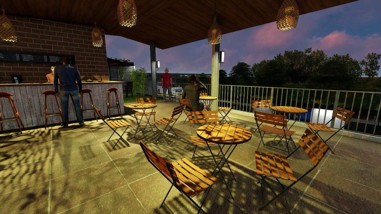 DESAIN CAR WASH AND COFFE  SHOP FOR LUMION