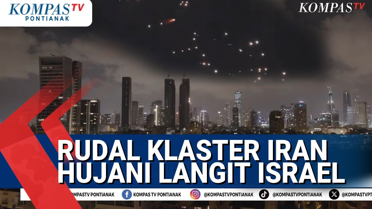 Rudal Klaster Iran Terangi Langit Malam Israel, Sirine Meraung-Raung