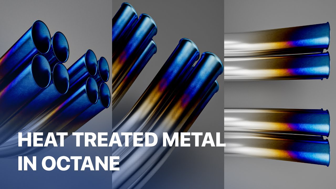 Heat Treated Metal Material In Cinema 4D And Octane Renderer