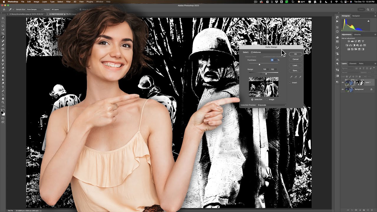 Как выбрать и редактировать ПОЛУТОНА в PHOTOSHOP
