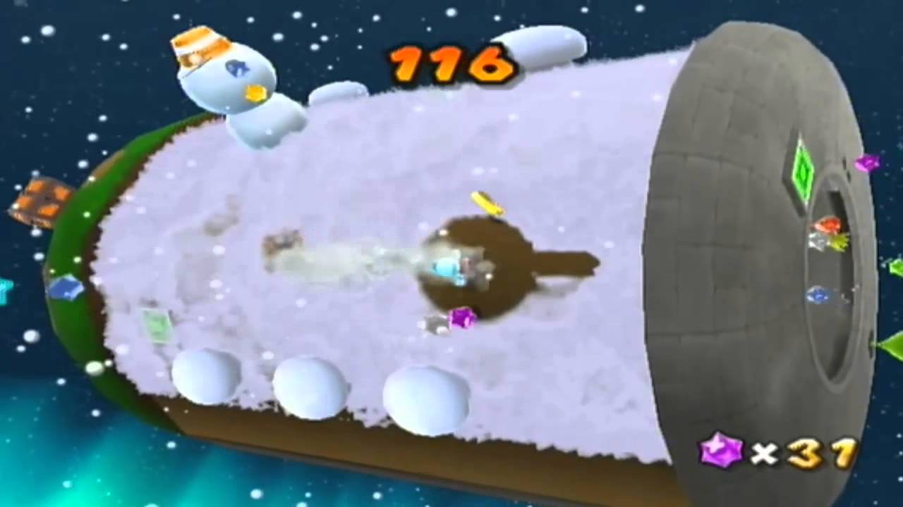 Super Mario Galaxy - Schneekapsel-Galaxie - Herausforderung der Schneehasen