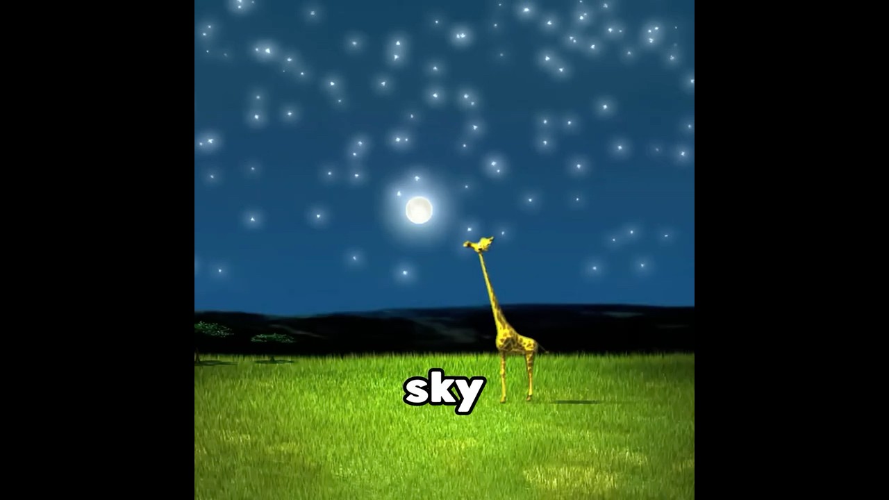 The giraffe actually knocked the moon down.#shorts #animation #anime #fyp #funny