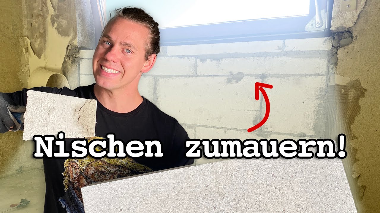 Heizungsnischen ZUMAUERN & HORROR-Fliesen wie ein Profi entfernen! / Aus ALT, mach NEU! Episode 4