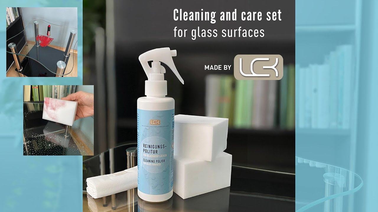 Cleaning sensitive and high-quality glass surfaces