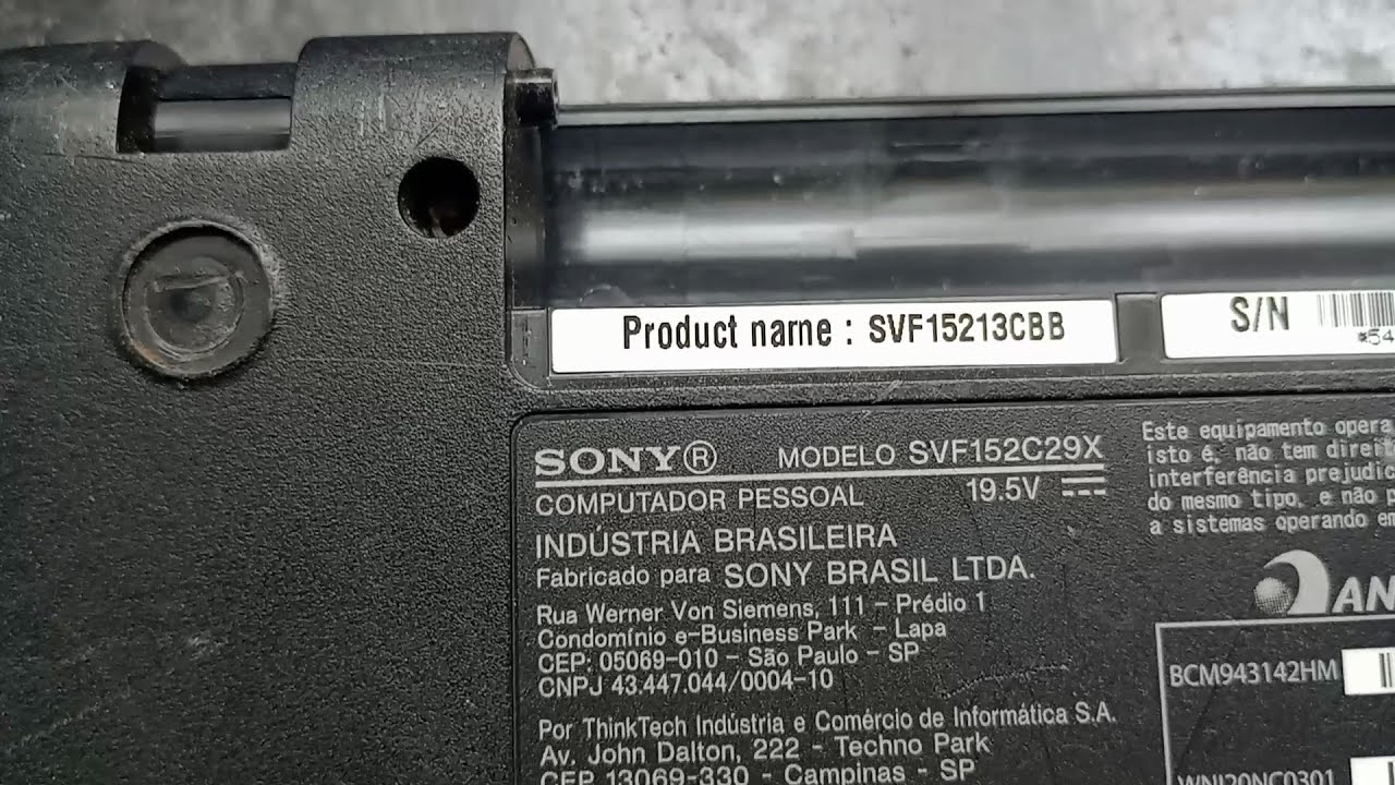 Notebook Sony não liga! 😒 Vaio Svf152c29x 🤔