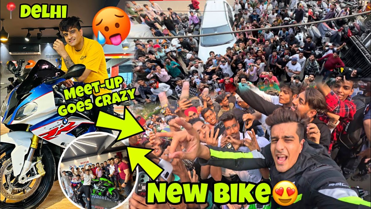 Meet-UP Gone crazy 🥵🔥 || New Bike delivery 😍 || police aaa gaye 🤬