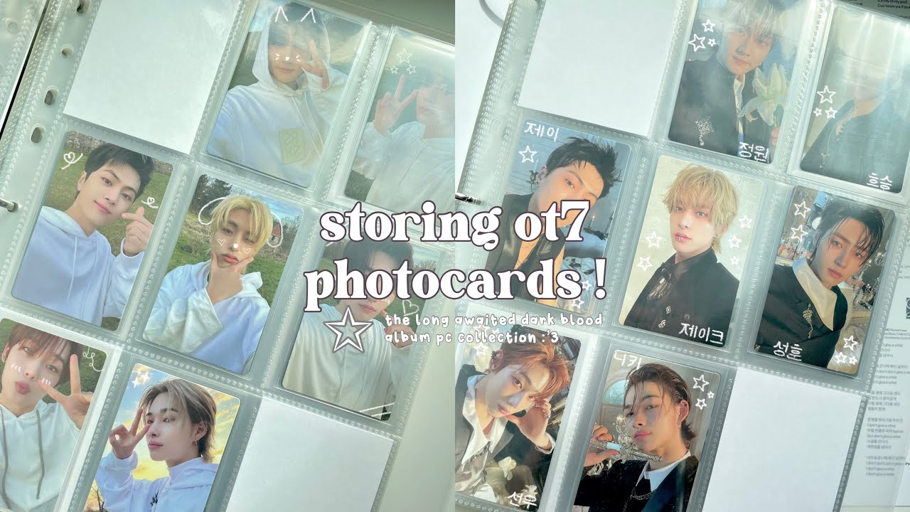 storing photocards #1 ! ✩ enhypen ot7 dark blood album pcs ༉‧₊˚.
