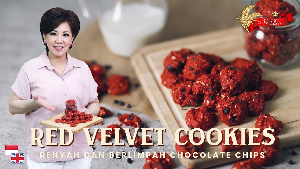COCOK DI HARI RAYA!! Resep Kue Kering Red Velvet Cookies Ny  Liem, PASTI NAGIH!