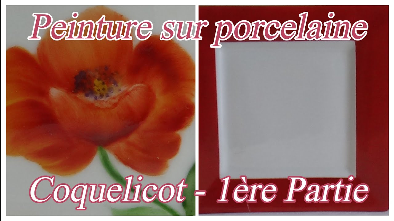 Peinture sur porcelaine - Coquelicot - 1ère Partie