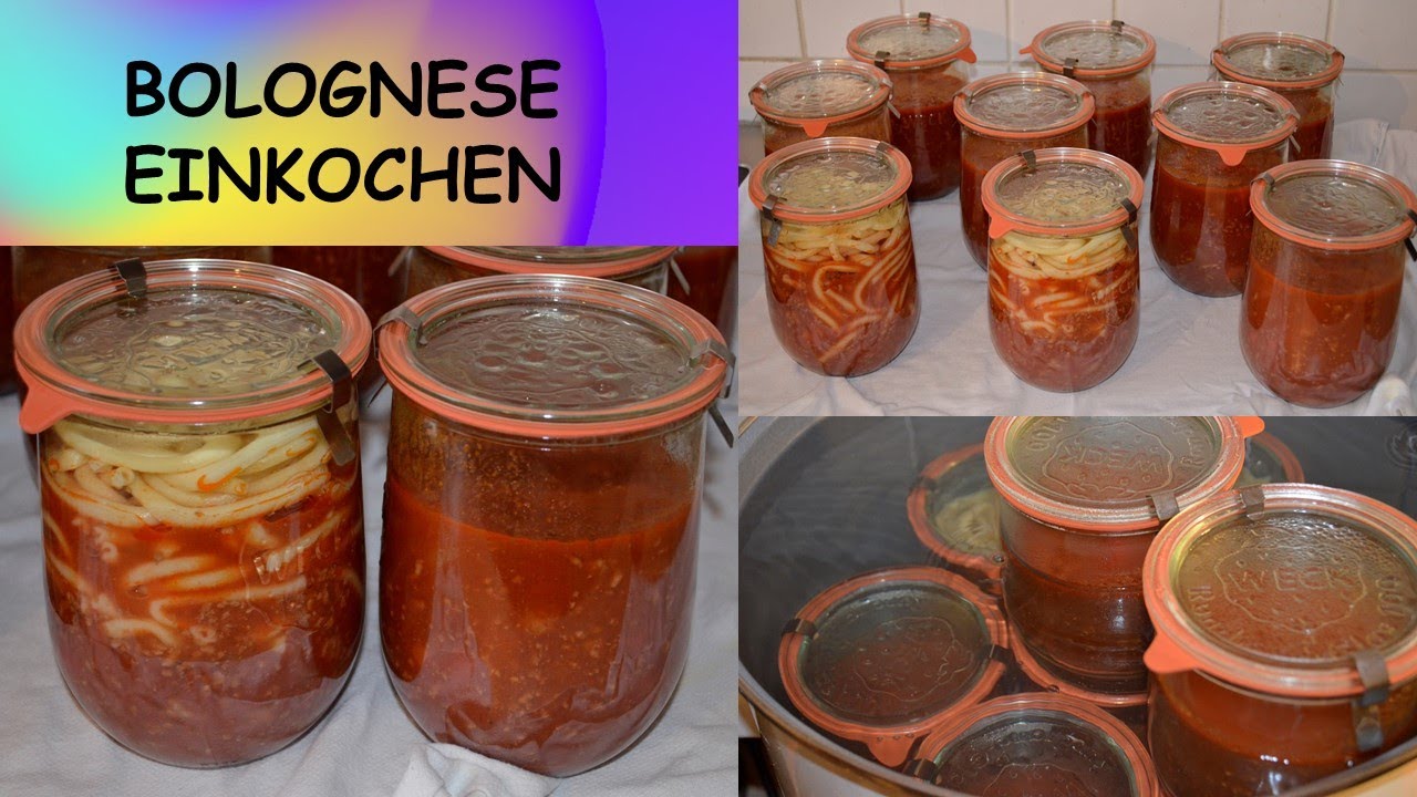 Spaghetti Bolognese einkochen mit Rotwein | Bolognese selber machen | Sauce Bolognese Rezept